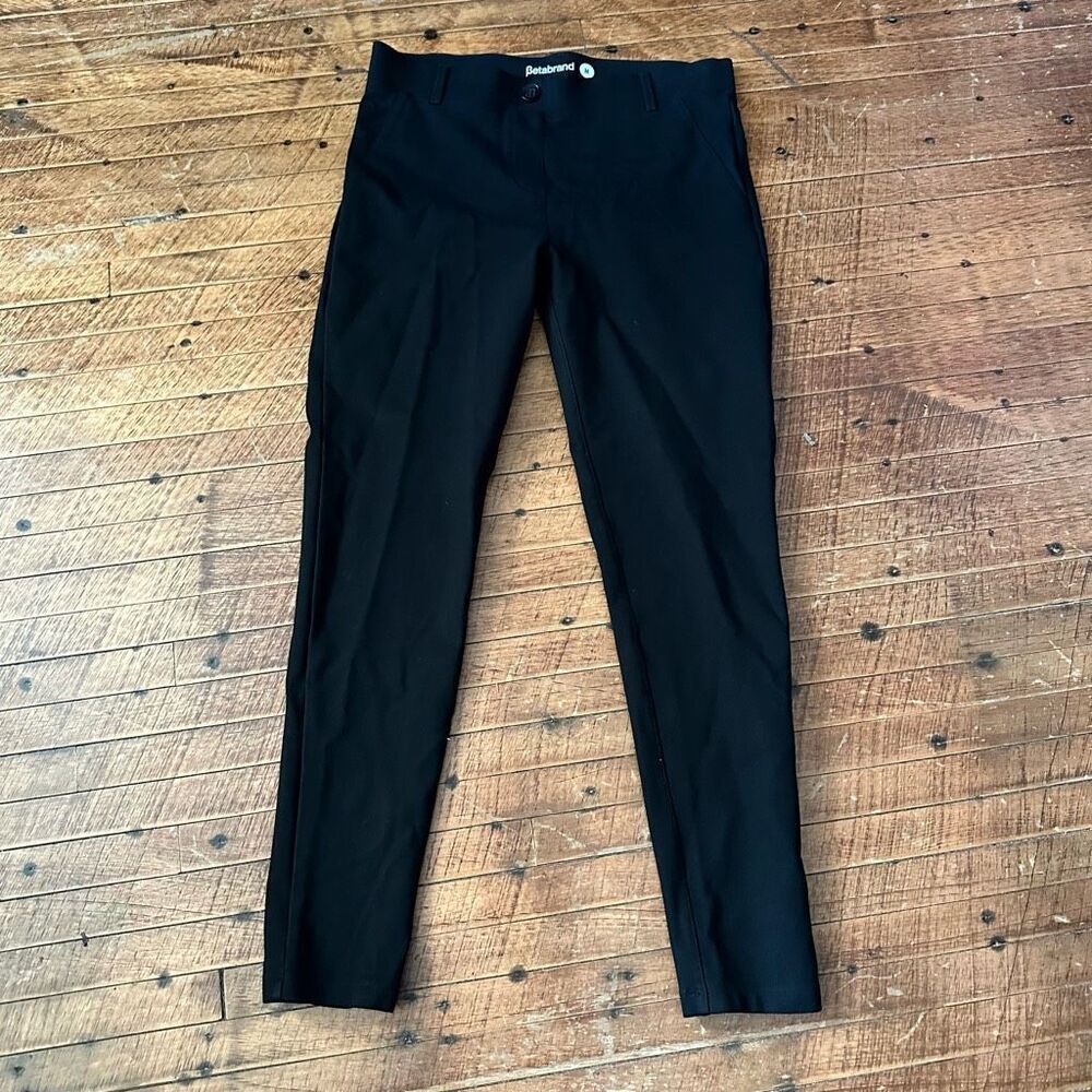 Betabrand black ponte M business casual minimalist knit pants